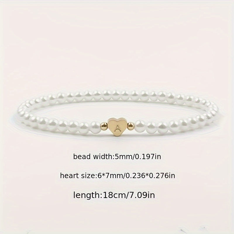 AZ Hjärta Initial Armband