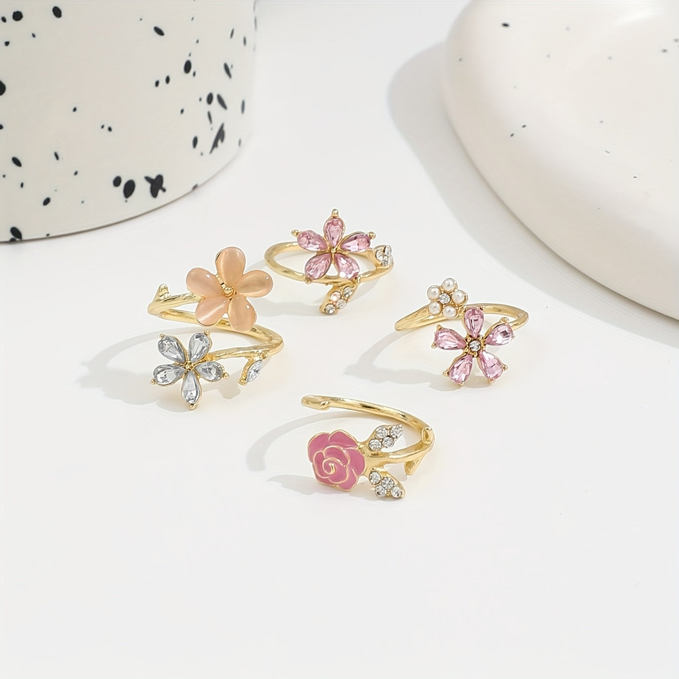 Legering Strasspärlring Set