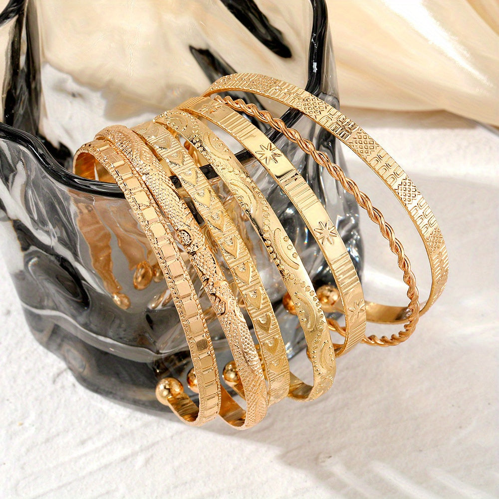 Gyllene Boho Armbandsset