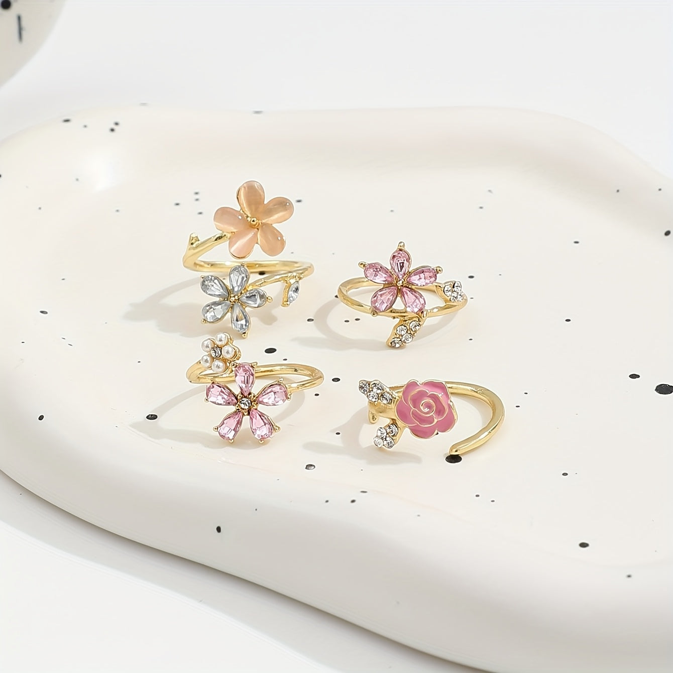 Legering Strasspärlring Set