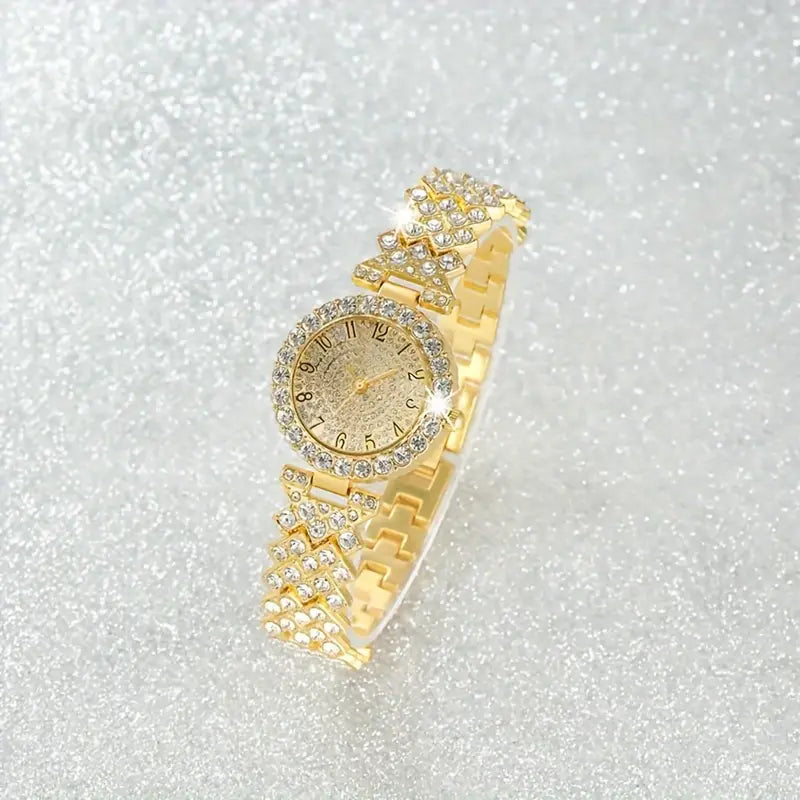 Luxe Radiance guldklocka och armbandsset | Guld