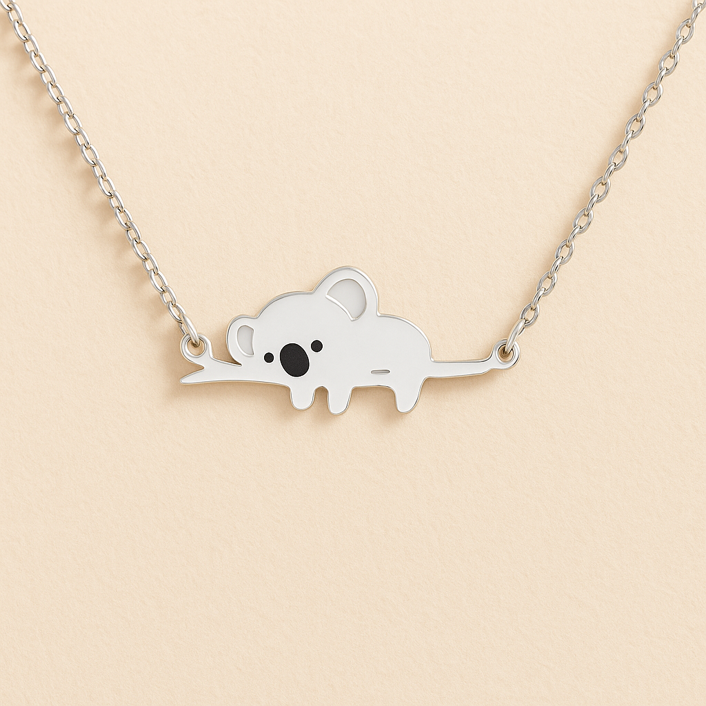 Silver Koala Halsband