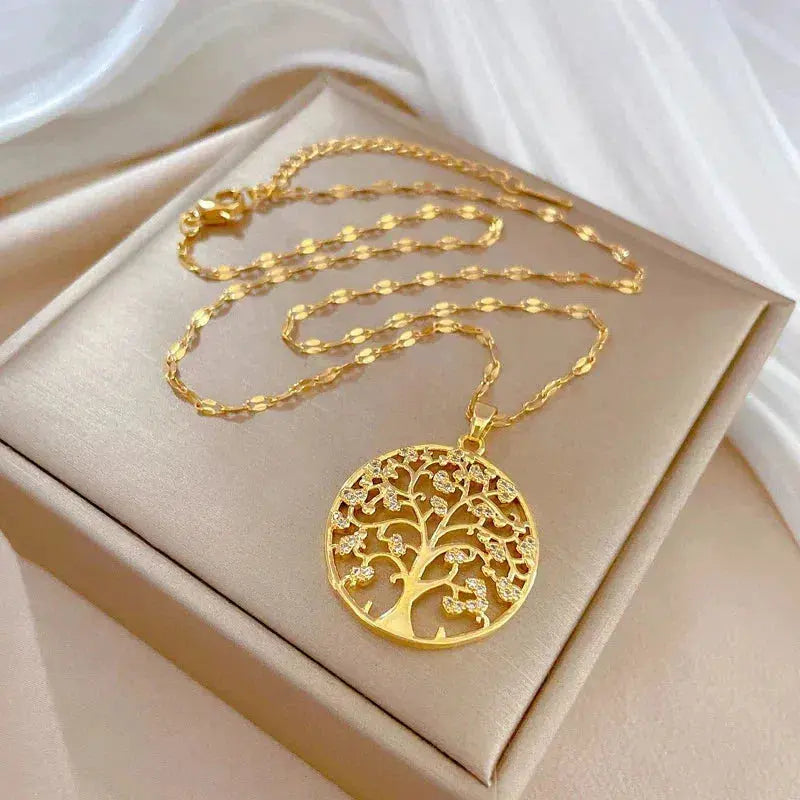 Halsband med livets rötter i guld