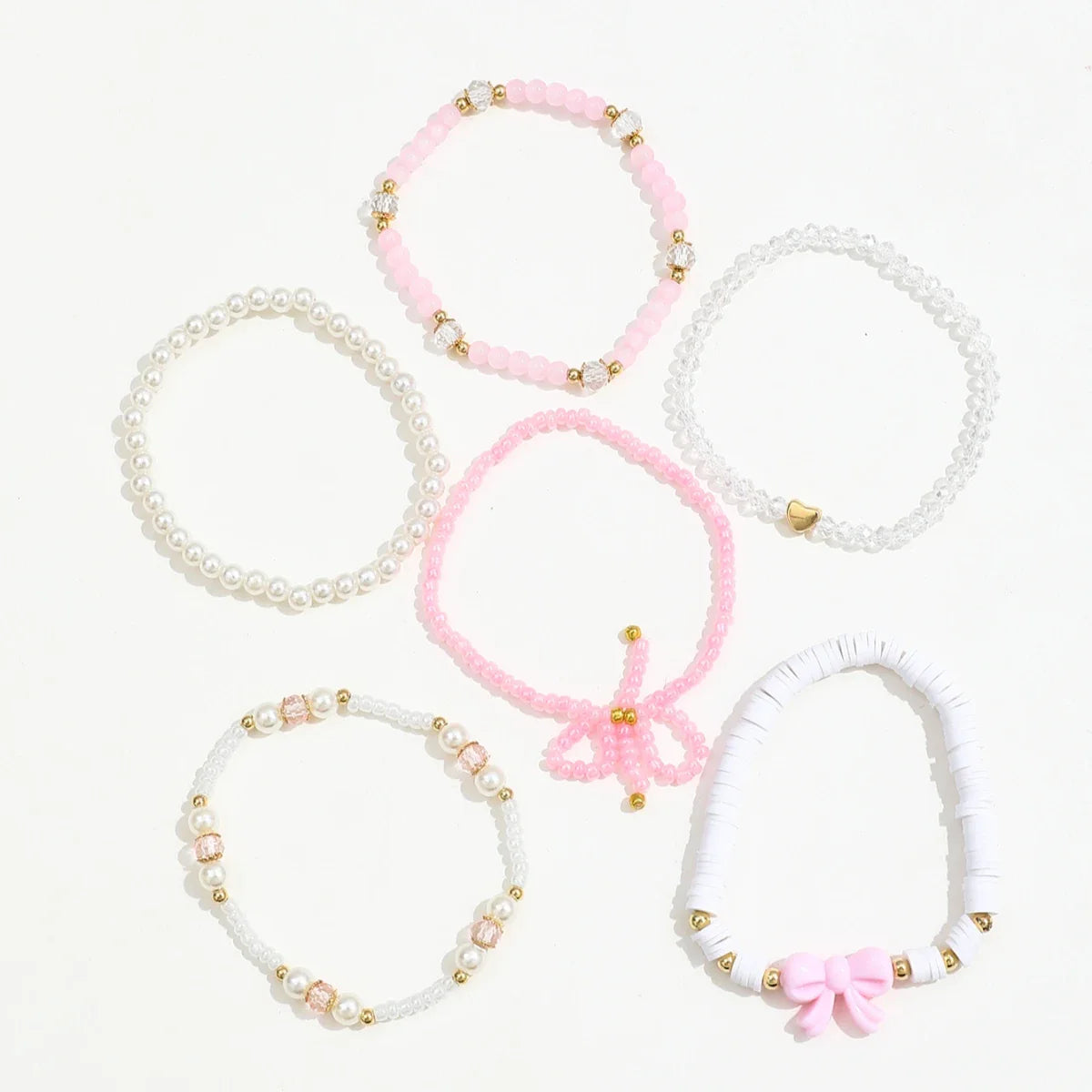 Pärla Kärlek Rosett Armband Set