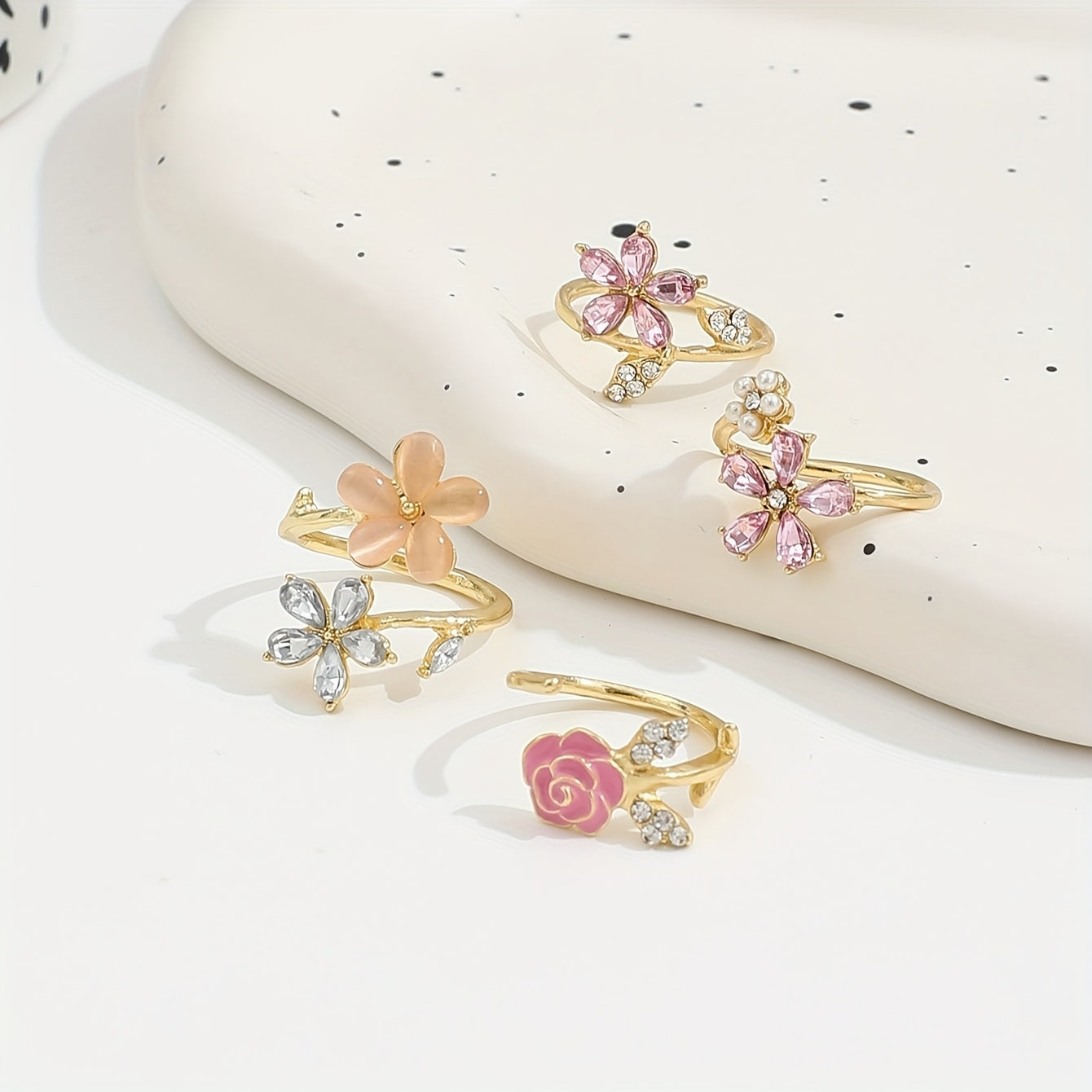 Legering Strasspärlring Set