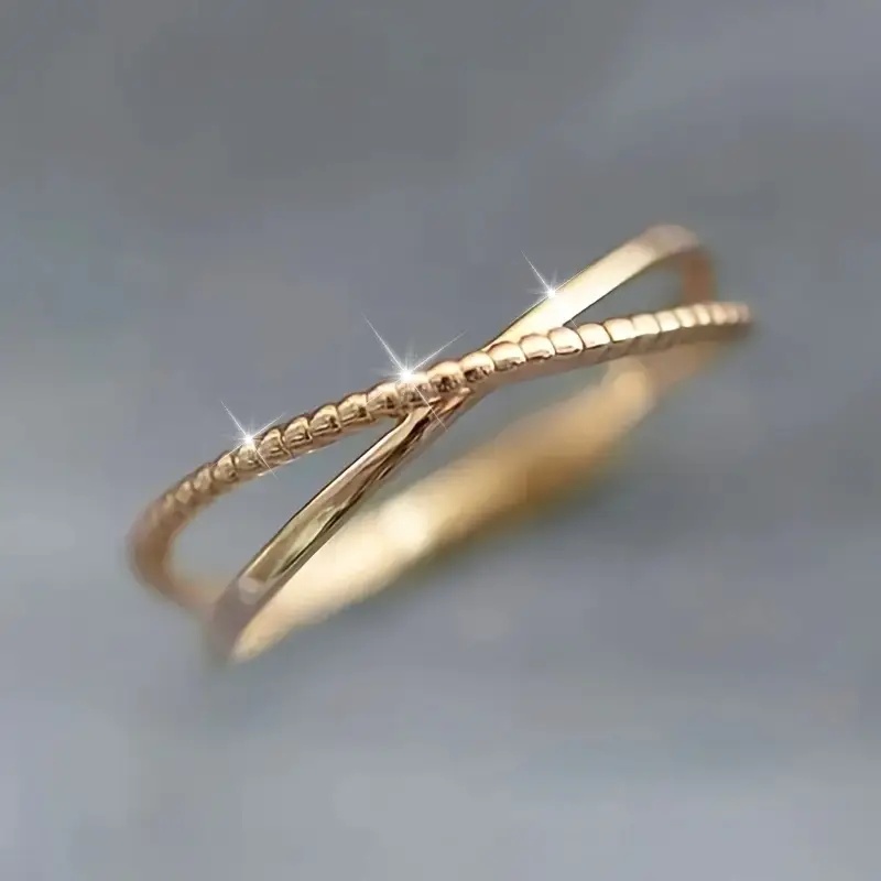 Kors gyllene fin ring
