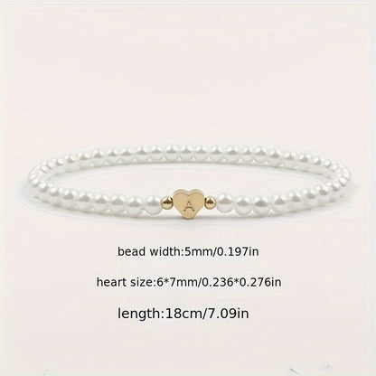 AZ Hjärta Initial Armband 