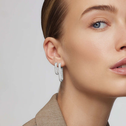 Icon Pavé-ringar | Vitt guld