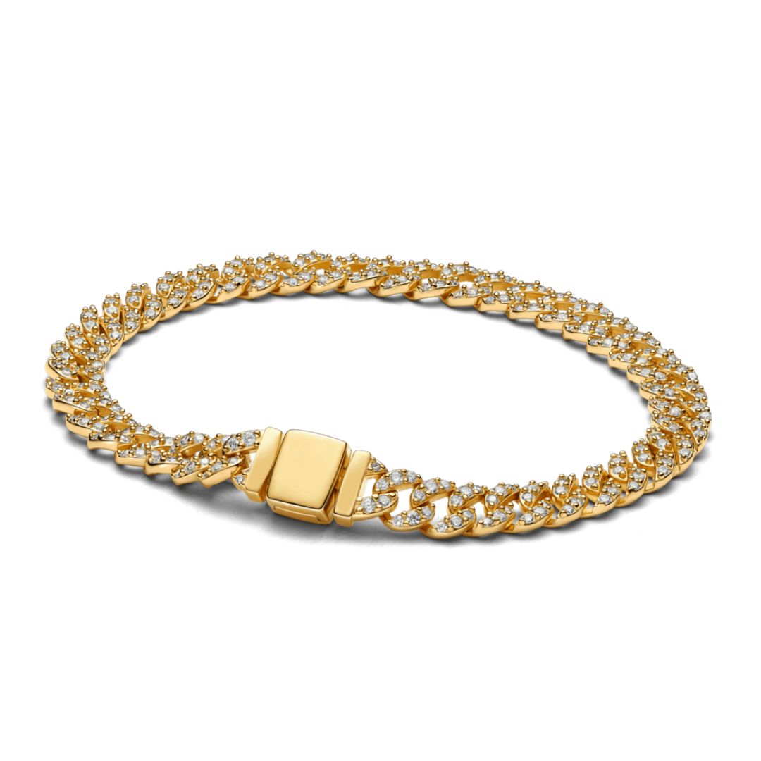 Moissanit kubanskt armband 