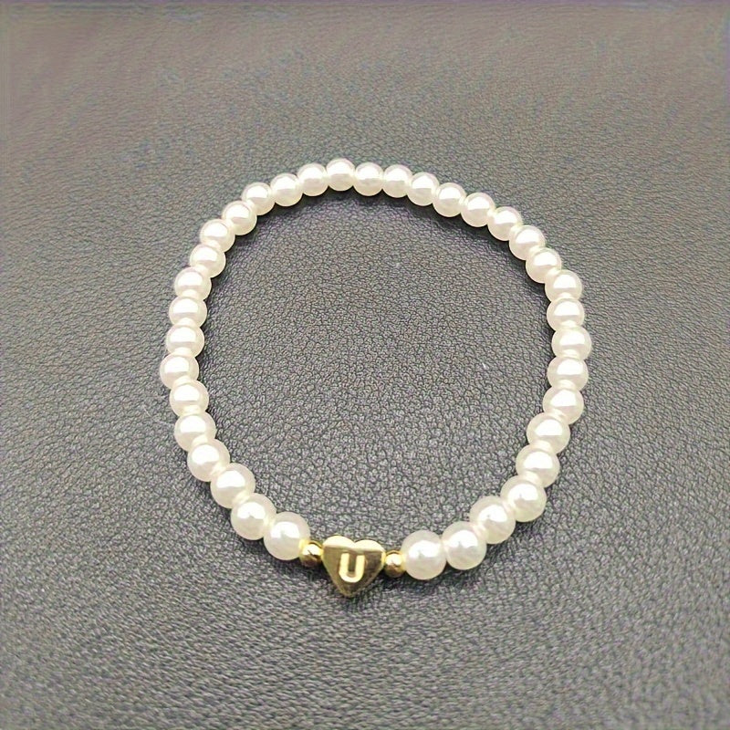 AZ Hjärta Initial Armband 
