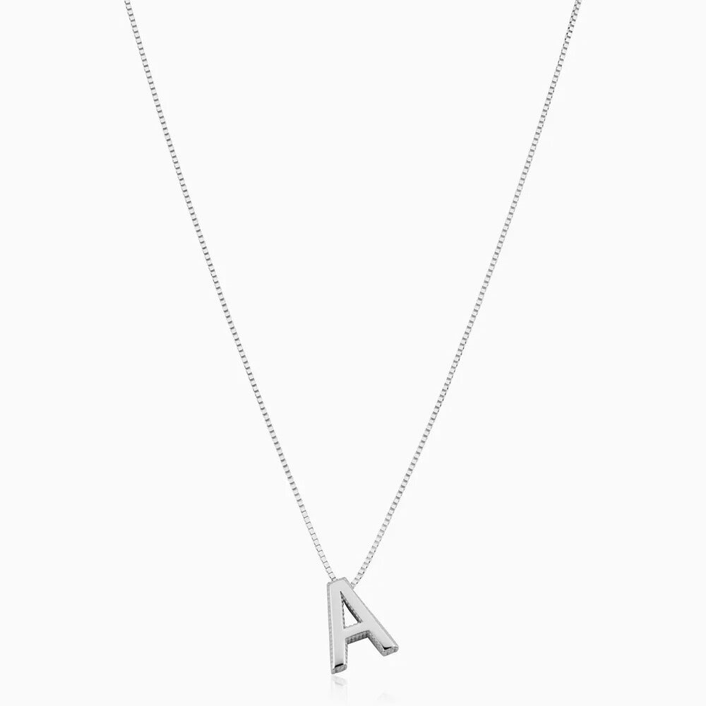 Halsband med kärleksbrev | Vitt guld
