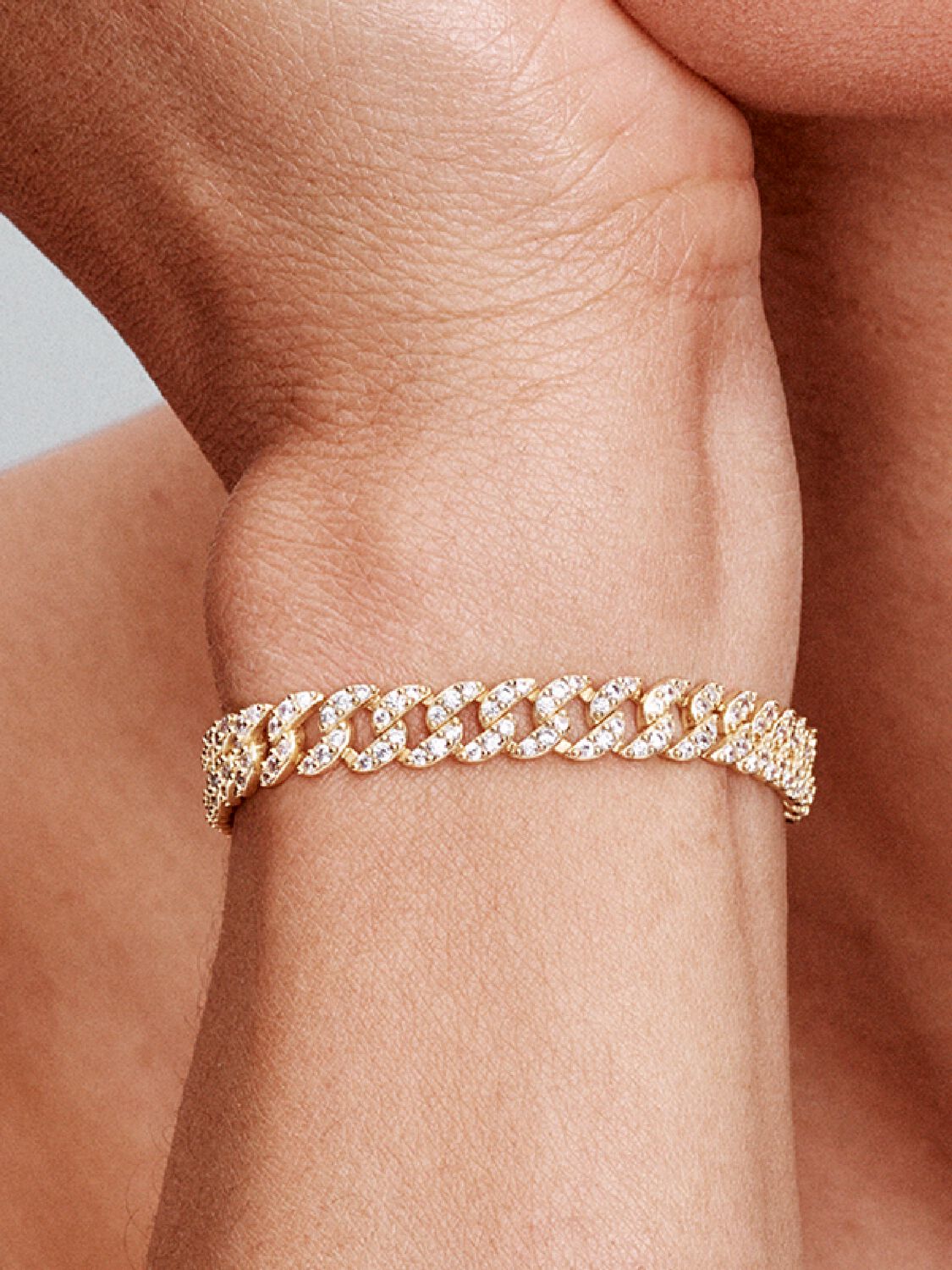 Moissanit kubanskt armband 