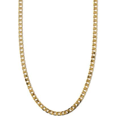 Halsband med platt länk och kantkedja | Guld