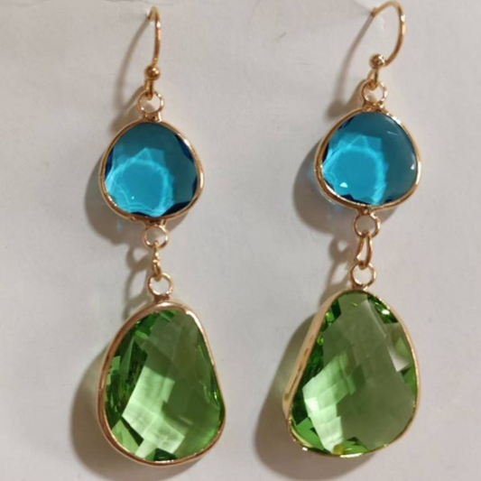 Vintage örhängen med turkosa månstenar