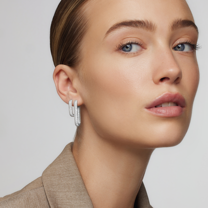 Icon Pavé-ringar | Vitt guld
