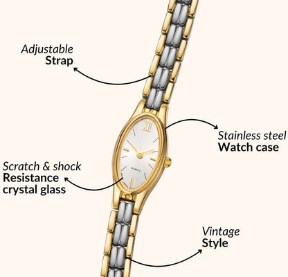 Tvåfärgad armbandsklocka