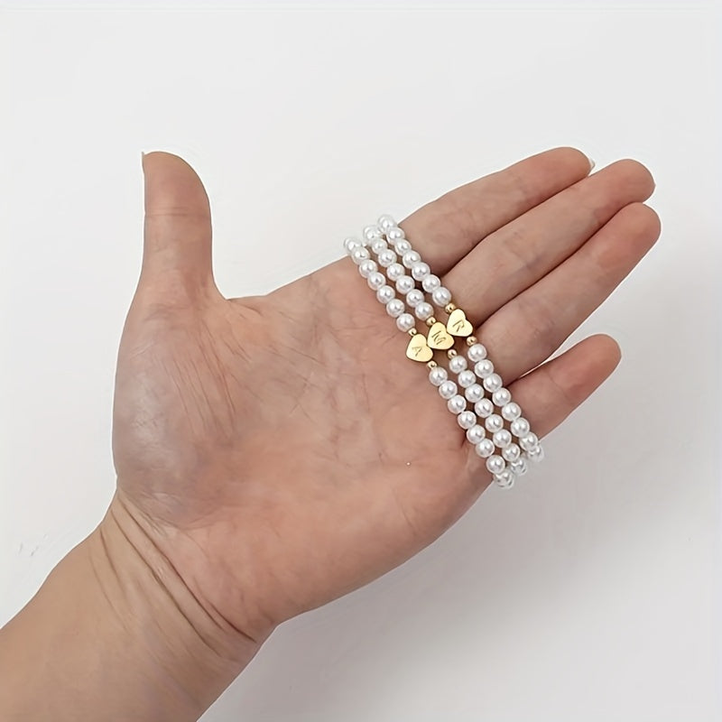 AZ Hjärta Initial Armband 