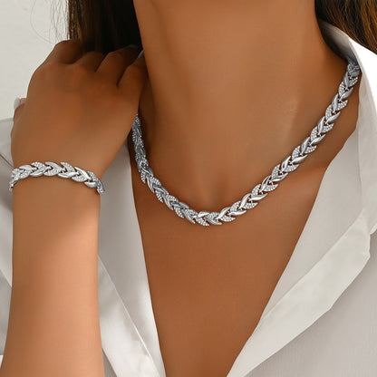 Elegant glas strass fiskstjärtset 