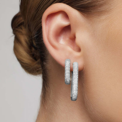 Icon Pavé-ringar | Vitt guld