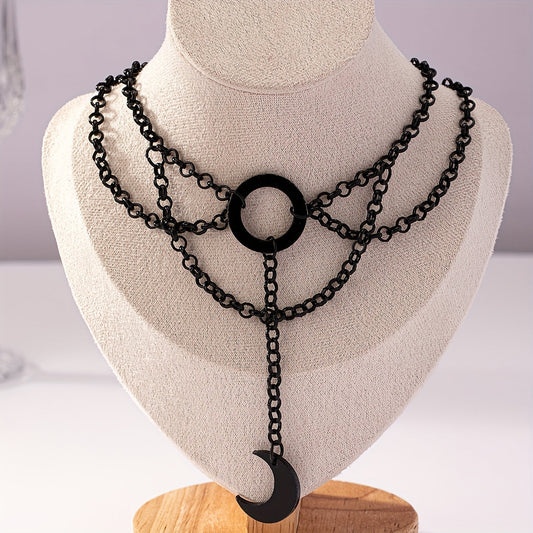 Bergqvist™ | Gothic Crescent Moon Chain Choker