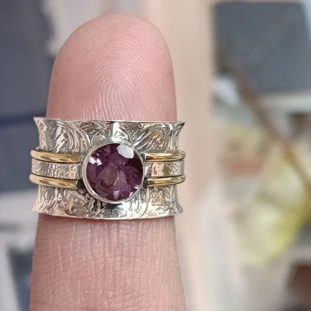 Elegant kristallmeditationsring