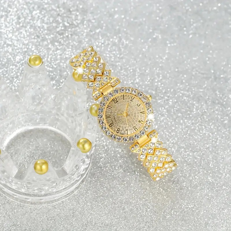 Luxe Radiance guldklocka och armbandsset | Guld