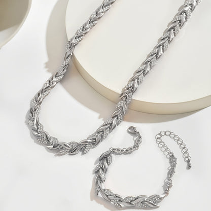 Elegant glas strass fiskstjärtset 