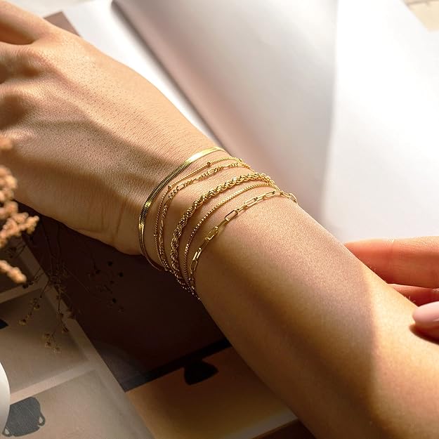 Isabella Vernetta armbandsset | Vitt guld