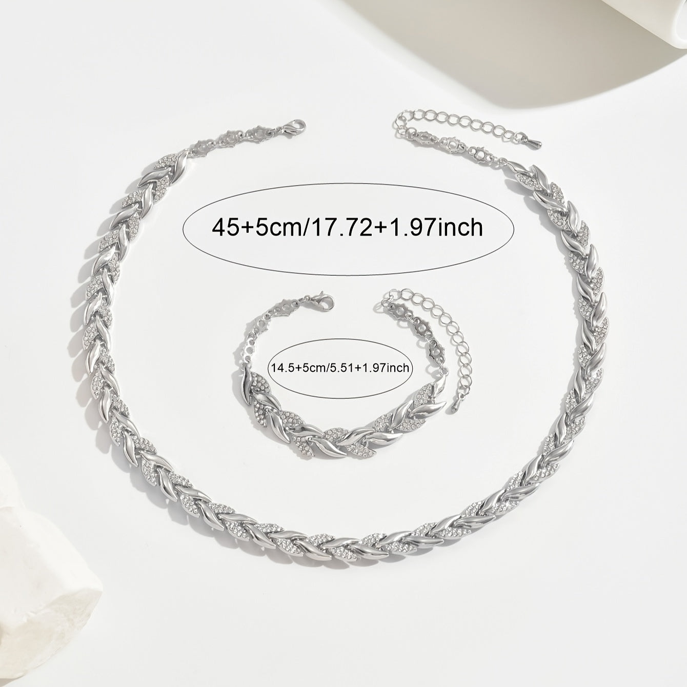 Elegant glas strass fiskstjärtset 