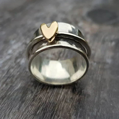 Tidlös hjärtformad hängande ring