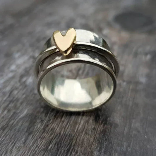 Tidlös hjärtformad hängande ring