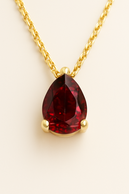 Teardrop Birthstone Necklace