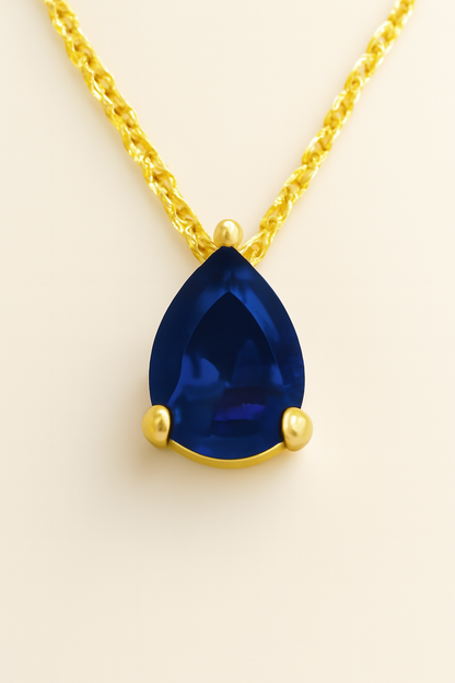 Teardrop Birthstone Necklace