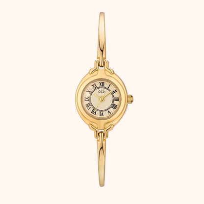 Klassisk elegant guldklocka