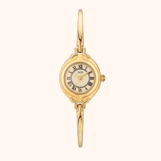 Klassisk elegant guldklocka
