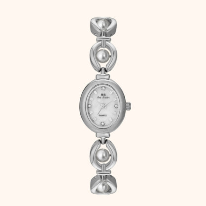 Elegant pärlsilverklocka