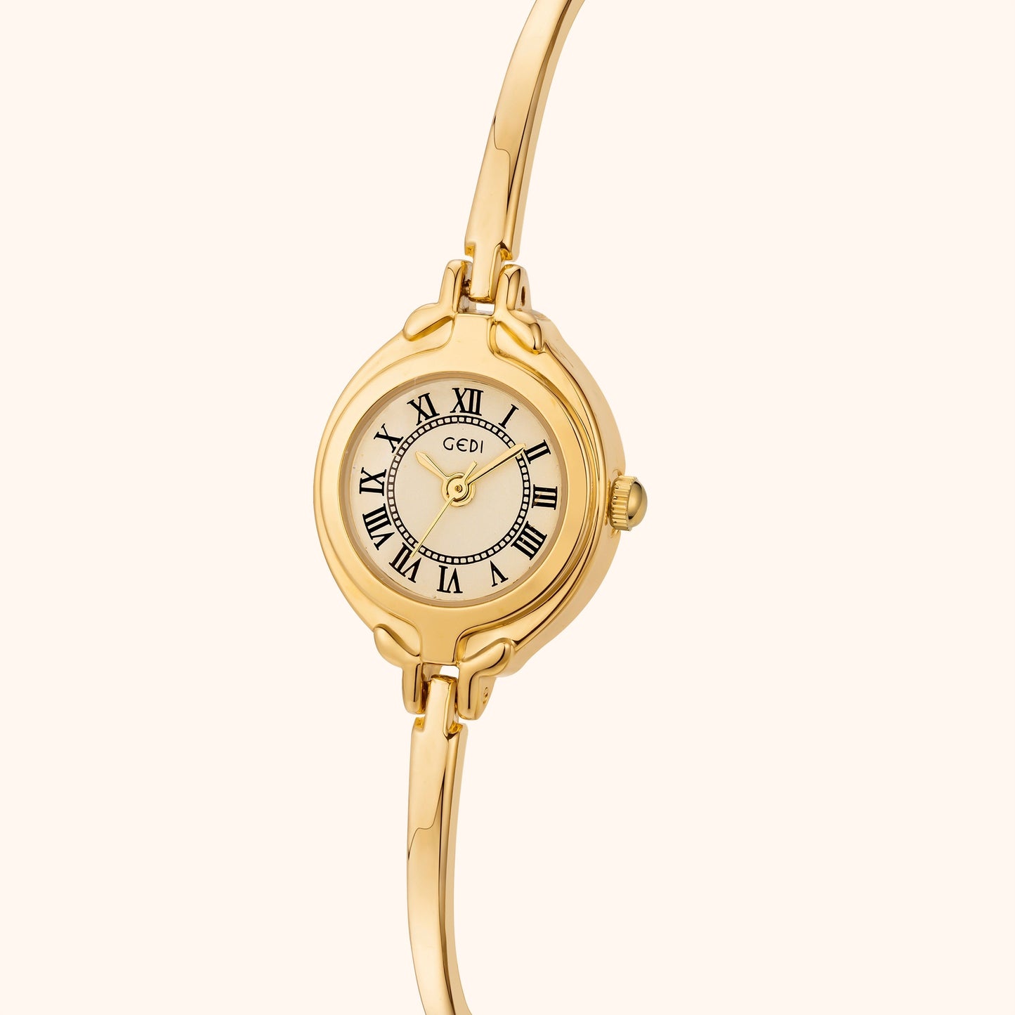 Klassisk elegant guldklocka