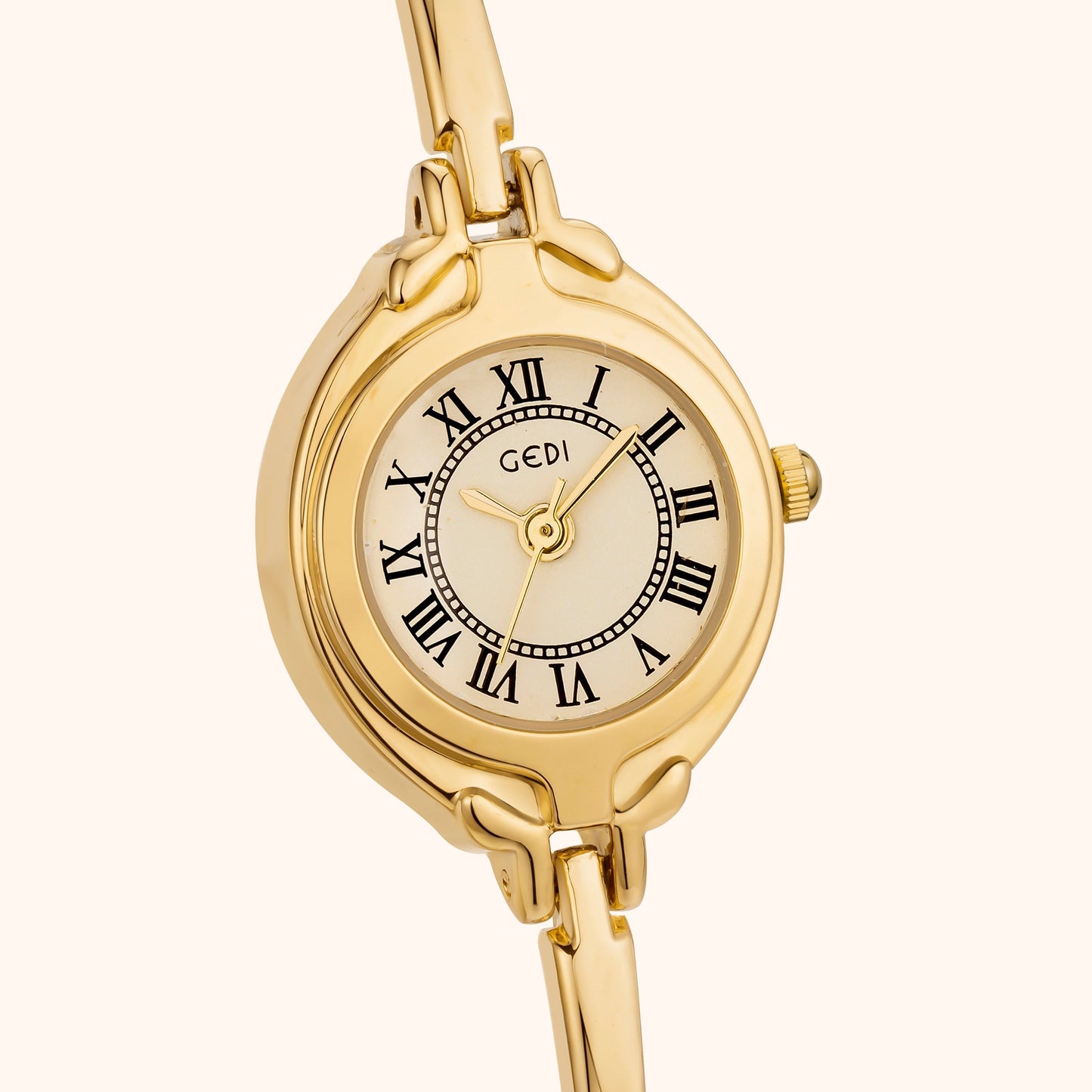 Klassisk elegant guldklocka