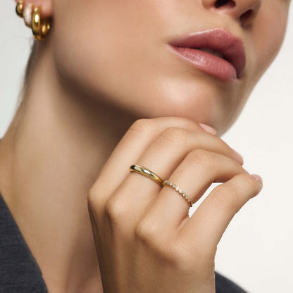 Diamantbubbelring | Guld