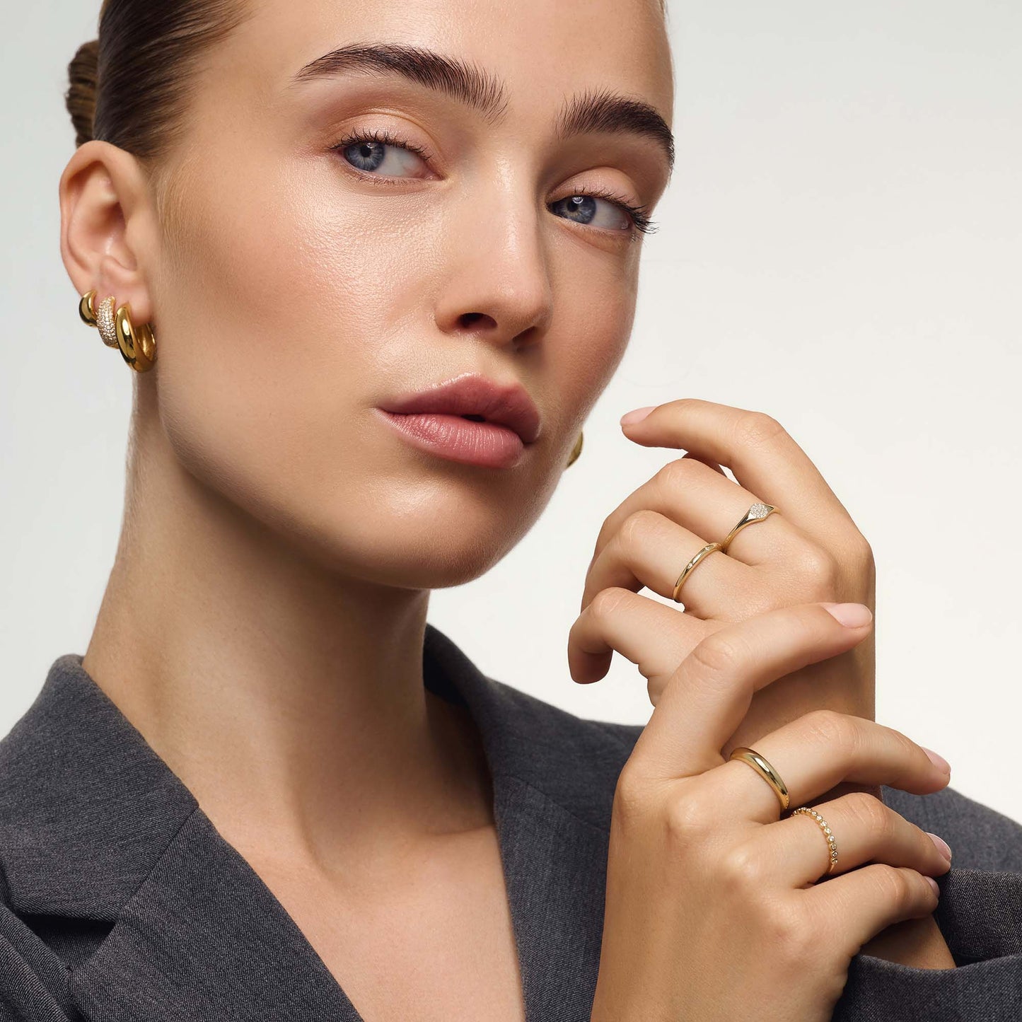Diamantbubbelring | Guld
