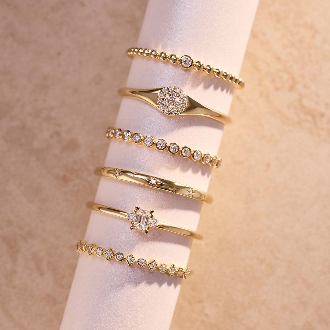 Diamantbubbelring | Guld