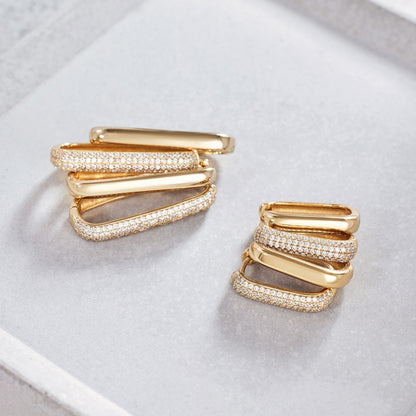 Icon Pavé-ringar | Vitt guld