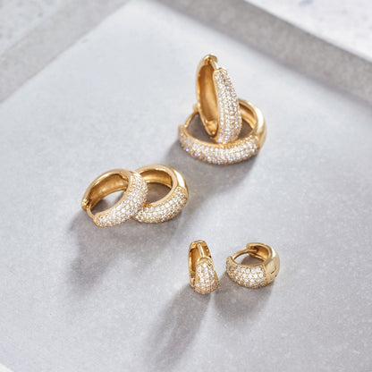 Jules Mini Hoops | Vitt guld
