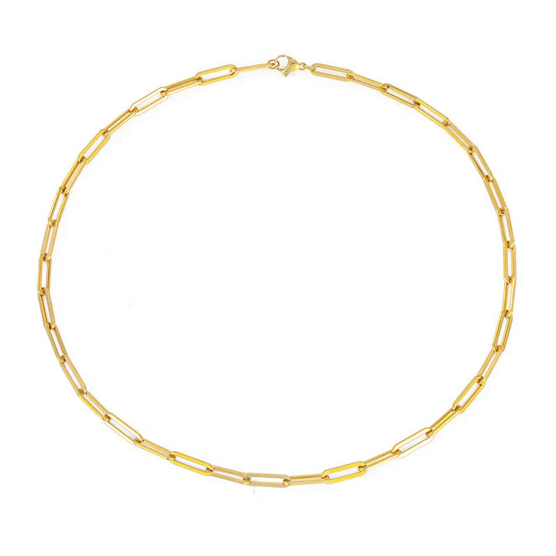 Archen Elegant Kedjehalsband | Vitt Guld