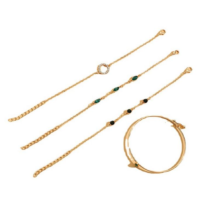 Tidlöst grönt armbandsset