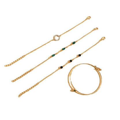 Tidlöst grönt armbandsset