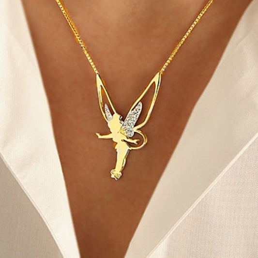 Lyckoféhalsband i sterlingsilver och guld