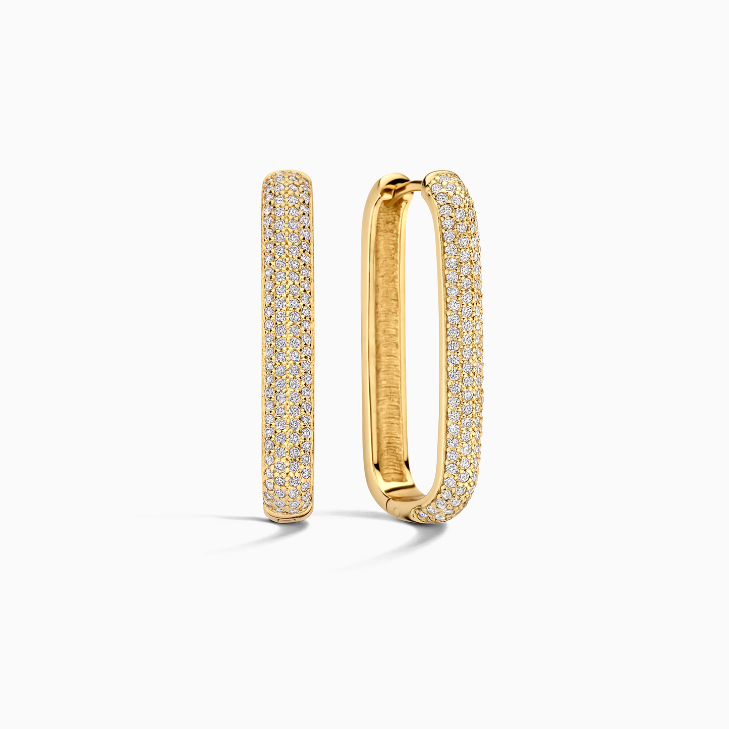 Stora ikoniska pavé-ringar | Vitt guld