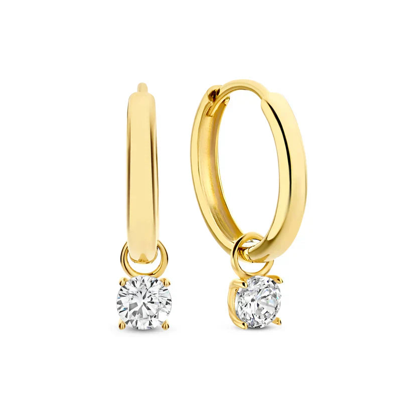 Larmes de Lune Stenörhängen Set | Vitt guld