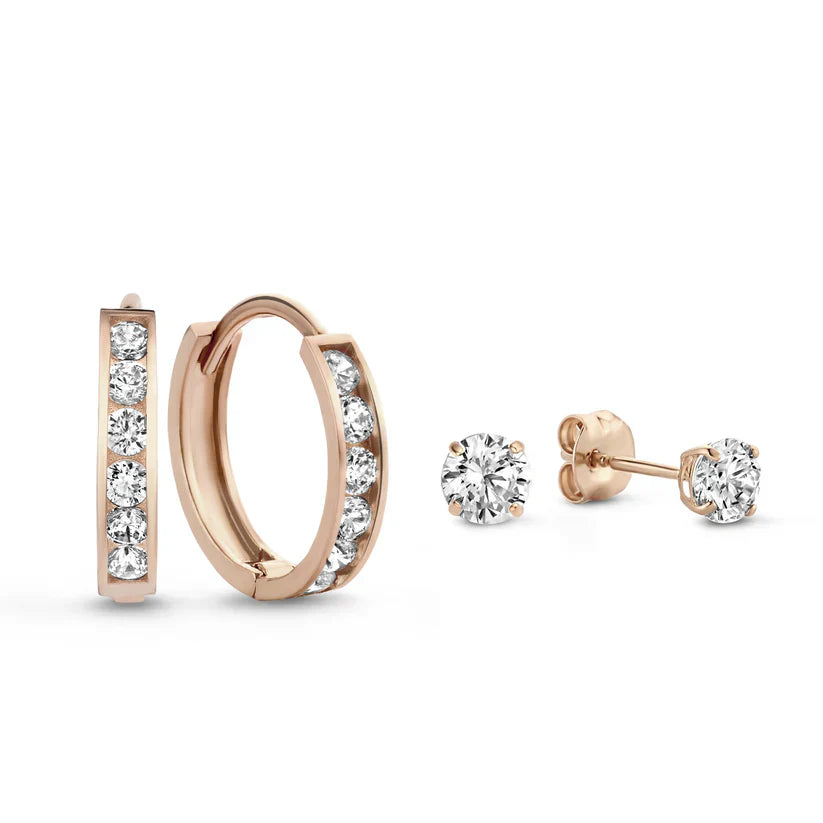 Dara Brillane Stenörhängen Set | Guld